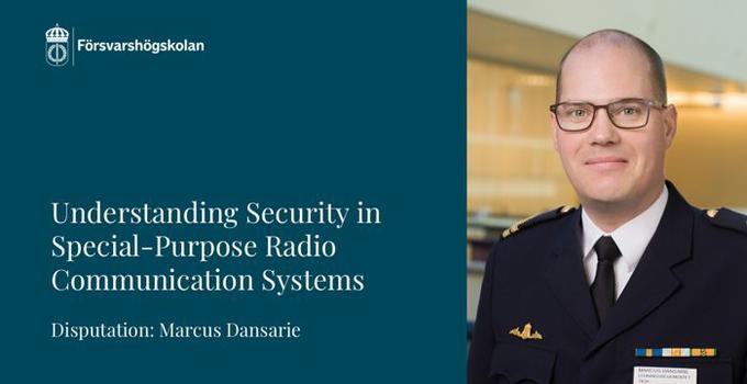 Avhandlingens titel samt porträtt av Marcus Dansarie 