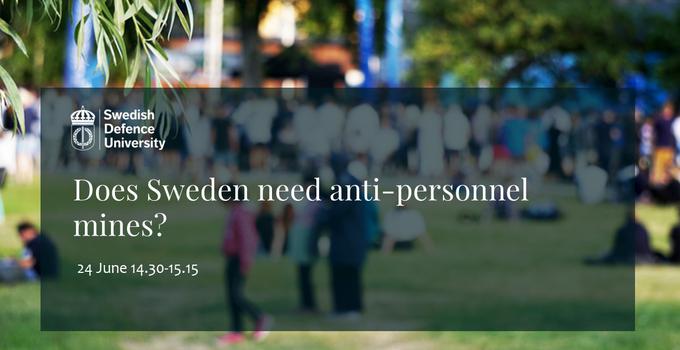 Seminariets titel med Almedalsparken i bakgrunden