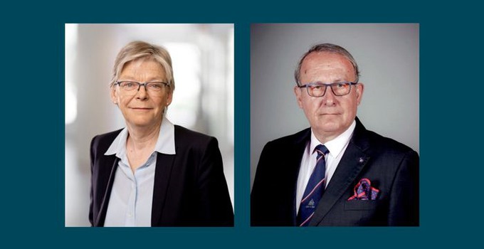 Porträtt av Gudrun Persson och Lars Wedin.