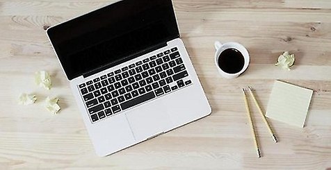 a laptop on a desk